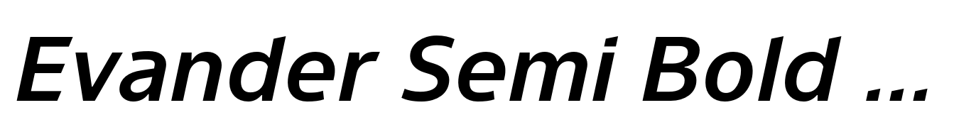 Evander Semi Bold Italic